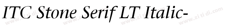 ITC Stone Serif LT Italic字体转换